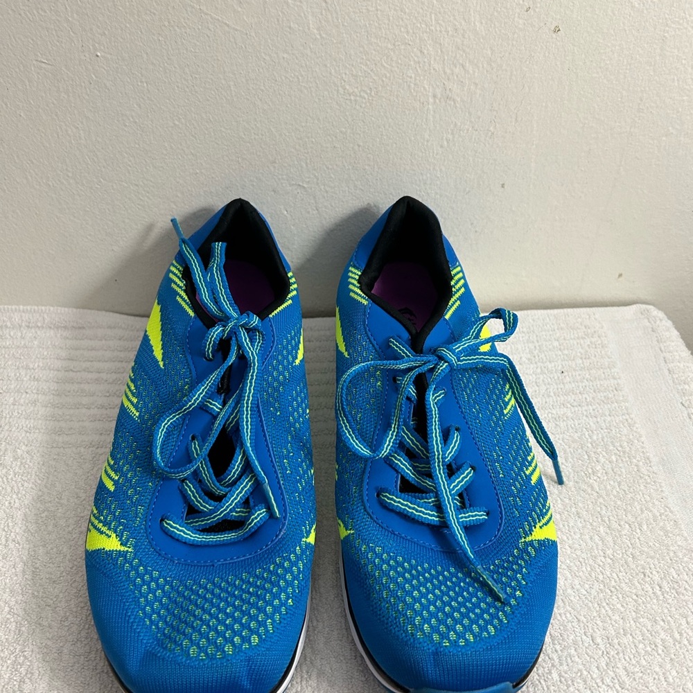 Therafit electric Blue and Yellow Sneakers Sz 9.5